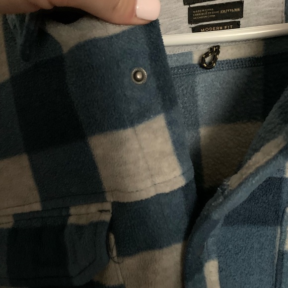 Mens Fleece plaid button up Quiksilver XXL - Picture 2 of 6